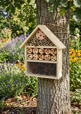 Insektenhotel an Baum im Garten Insektenhotel an Baum im Garten © AWH