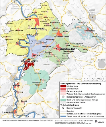 Karte des Landkreises Holzminden&nbsp;&copy;&nbsp;Landkreis Holzminden